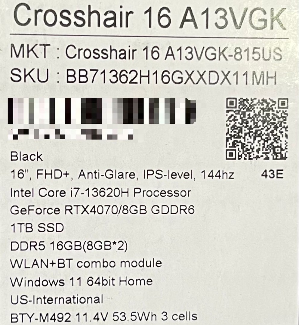 computadoras y laptops - MSI CROSSHAIR 16 A13VGK 13ava GENERACION SELLADA  4