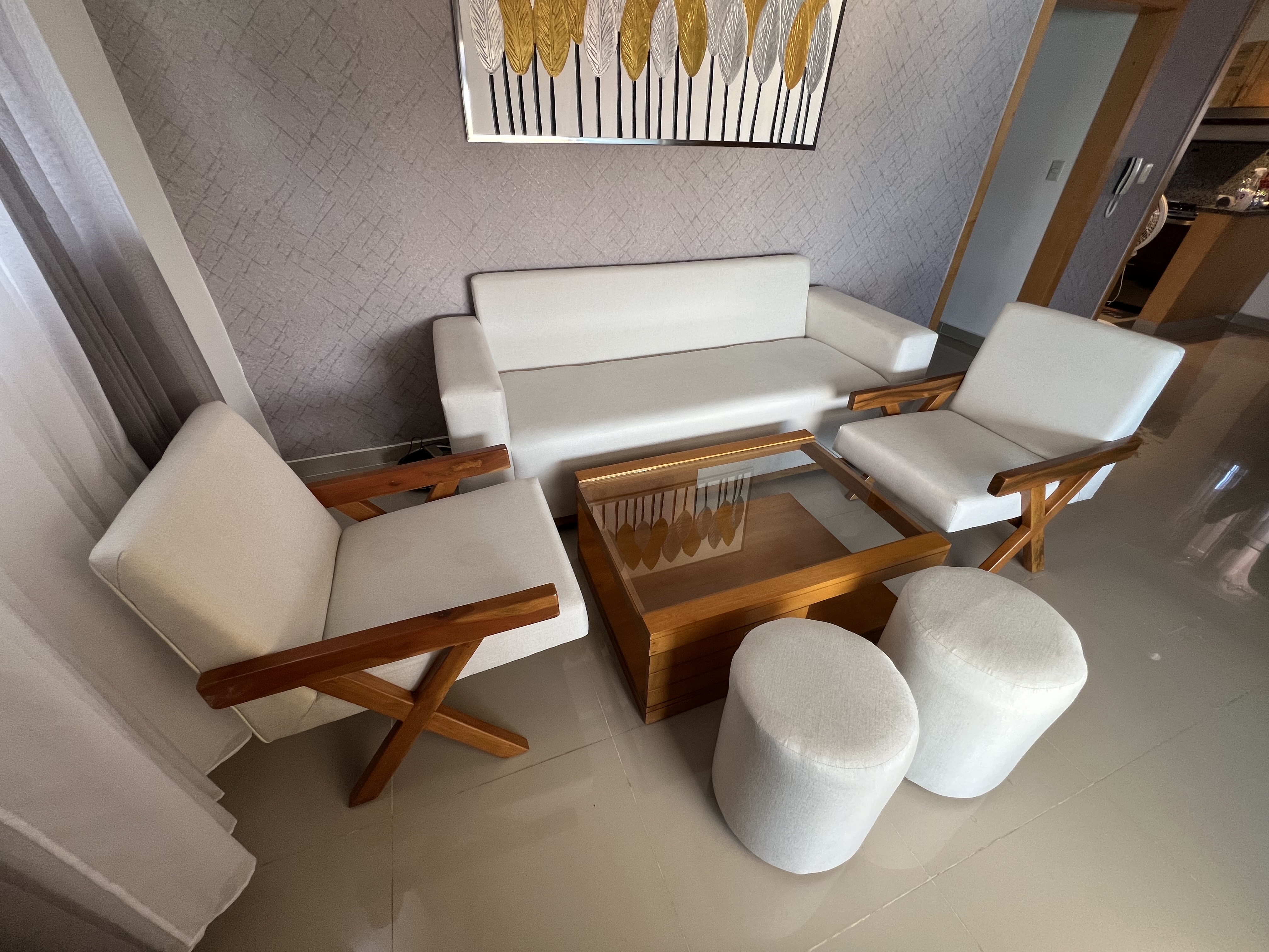muebles y colchones - De oportunidad! Juego de muebles blanco en caoba 3