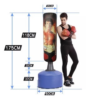 deportes - Saco de boxeo con base piso saco de concentración para box