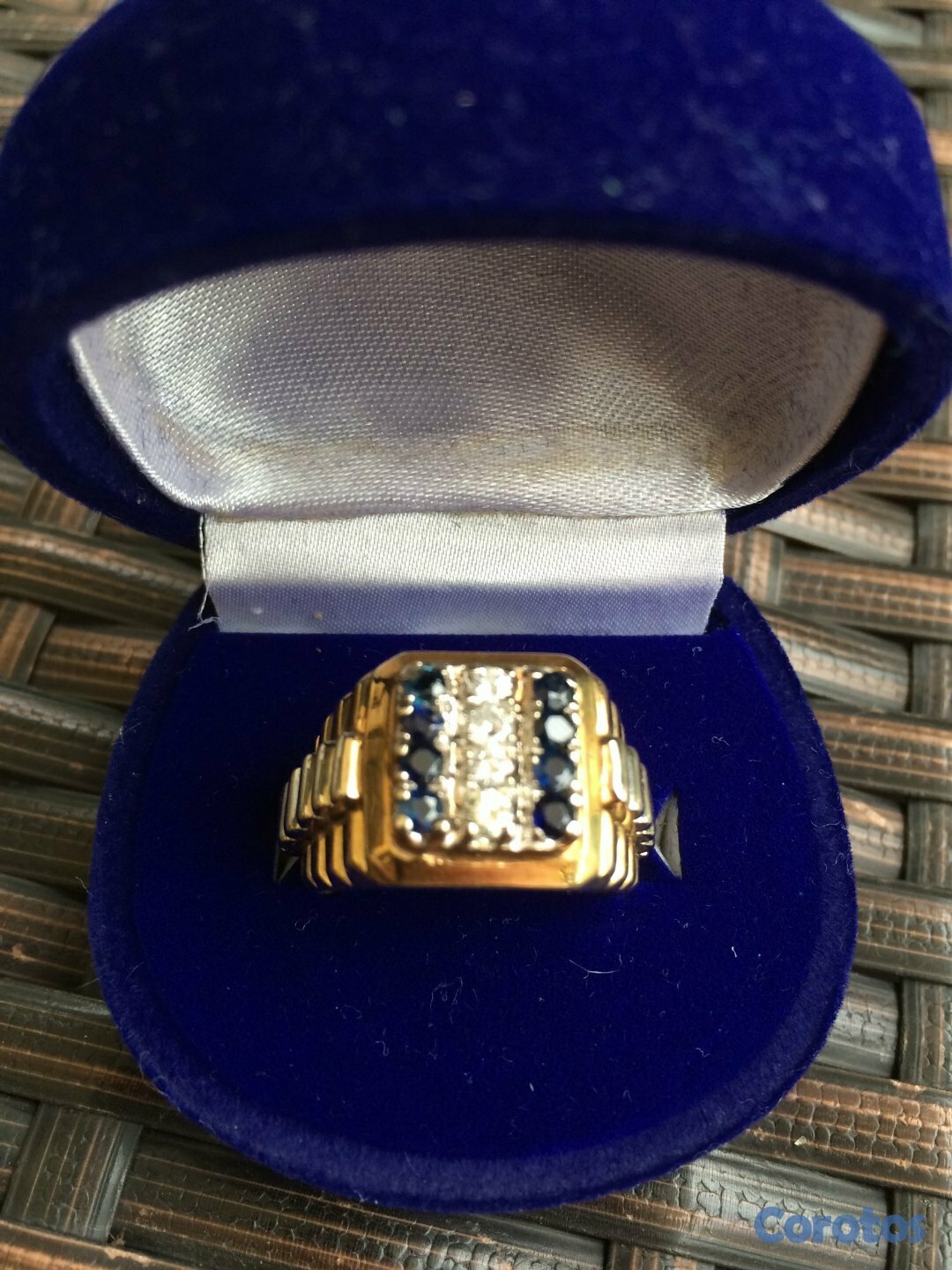 joyas, relojes y accesorios - Anillo de hombre en oro y piedras preciosas original italiano Valenza Po Bulgari 1