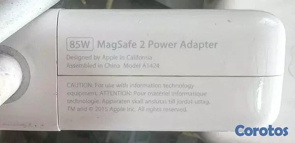 computadoras y laptops - Cargador de MacBook MagSafe 2  85W original con su 2