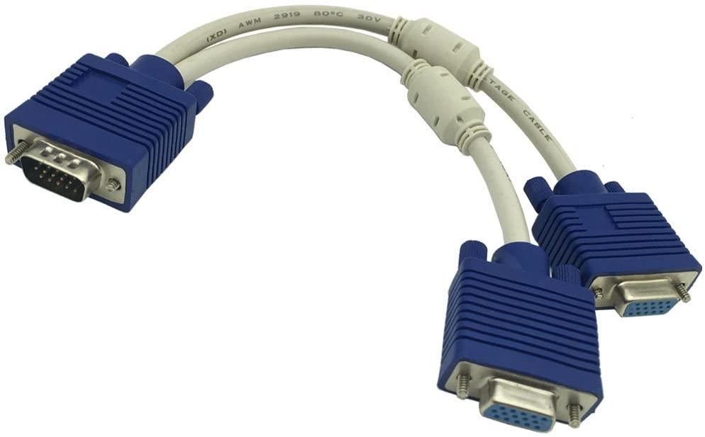 computadoras y laptops - Splitter vga proyecta videos a dos monitores en alta calidad 0
