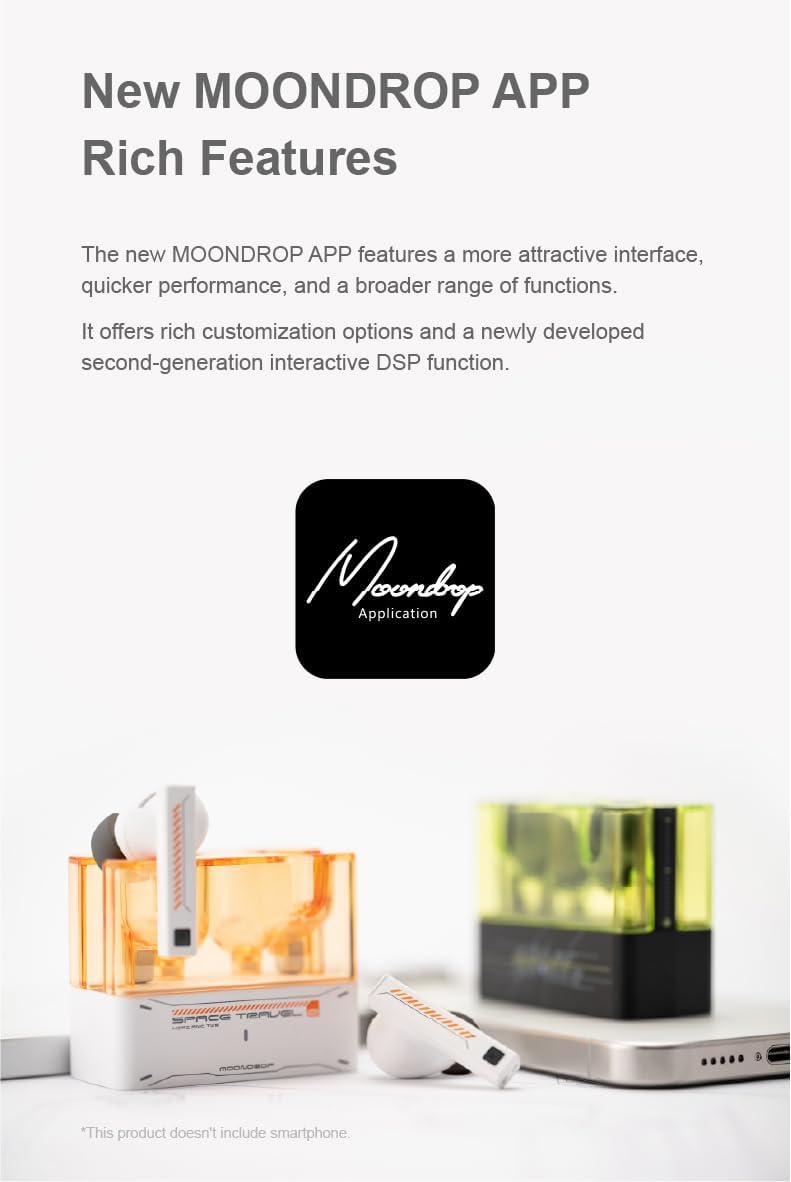 camaras y audio - Moondrop Space Travel 2 TWS Earbuds Bluetooth 6.0 6