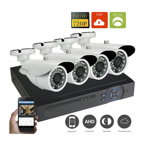 camaras y audio - KIT 4 CAMARAS + CABLE + DVR + MOUSE  1