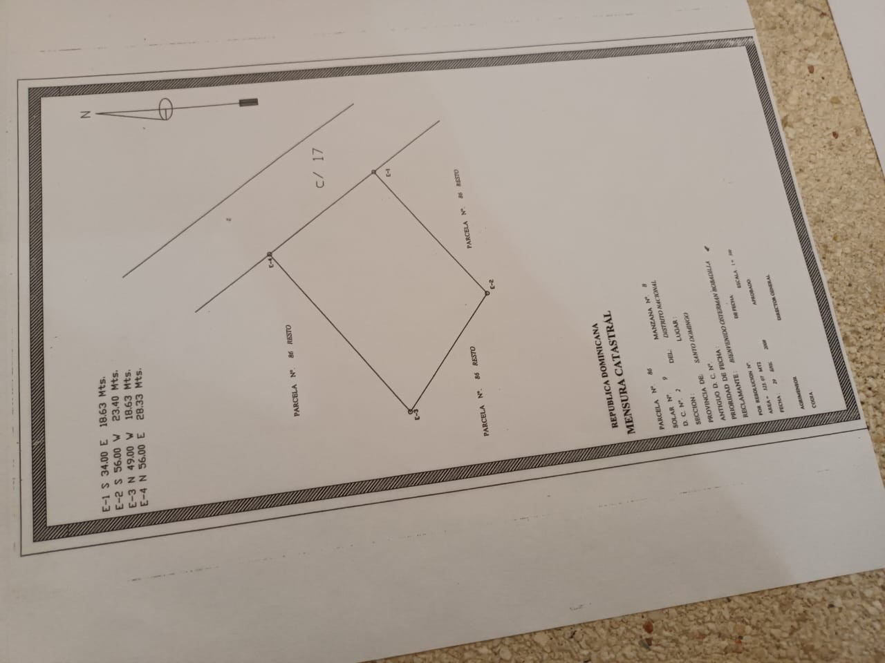 solares y terrenos -  vendo solar Metraje: 527.78 Mt2 Frente: 18.63 M2Honduras 1