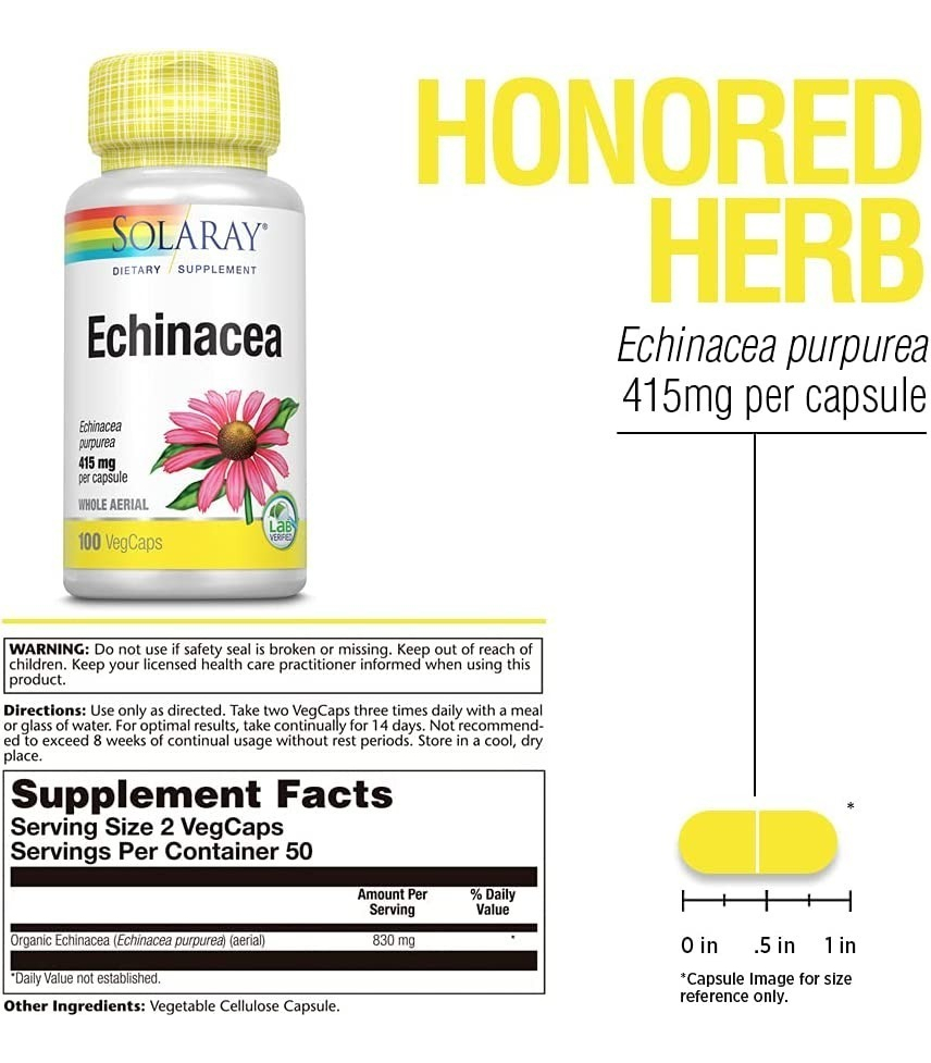 Salud y Equipamiento Médico - Equinacea  415 Mg Solaray - Unidad - Unidad A $2120 2