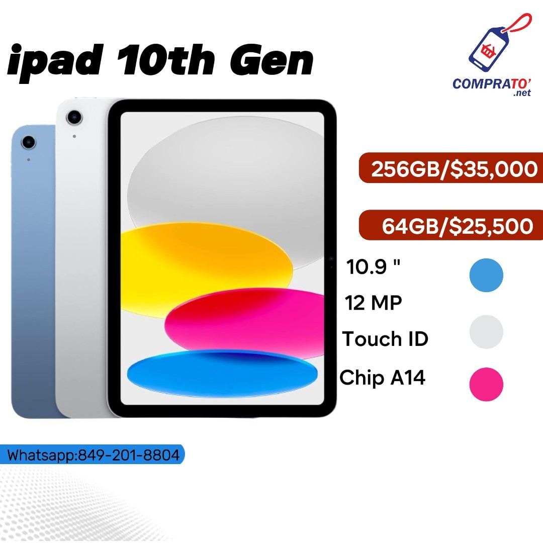 celulares y tabletas - Ipad 10th Gen 64GB/256GB