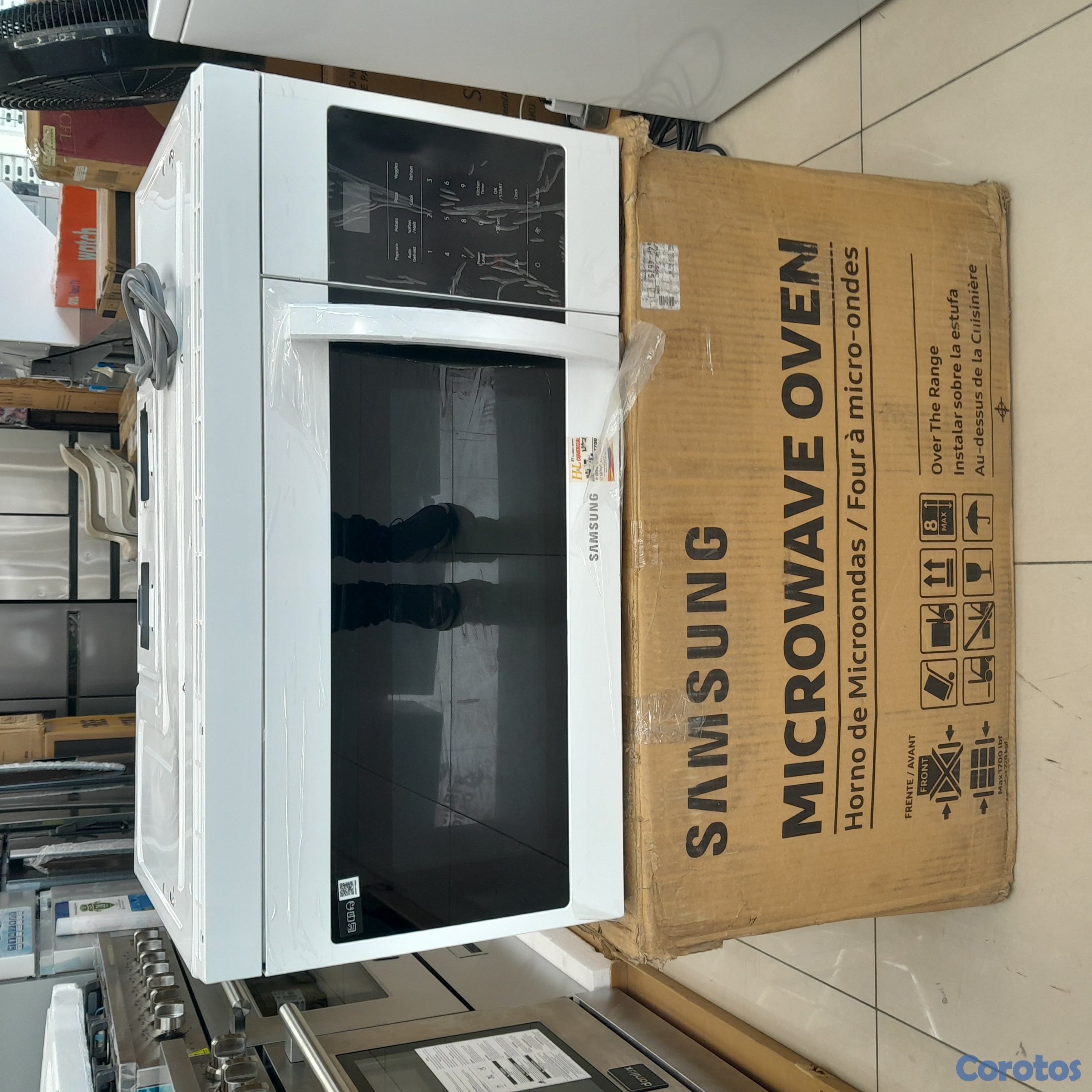 electrodomesticos - Microondas extractor de 30 pulgadas con panel tactilde color blanco 1