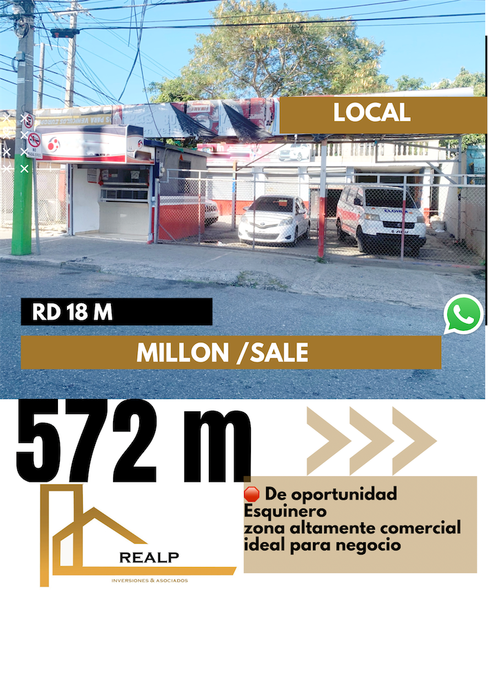 oficinas y locales comerciales - Local esquinero en venta 572m