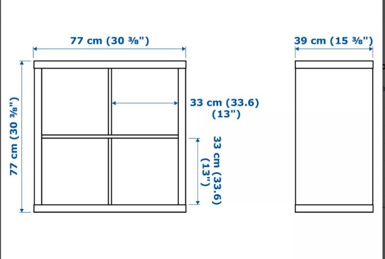 muebles y colchones - Dos Estanterías blanca de IKEA, modelo KALLAX, 30 3/8x30 3/8 " 2