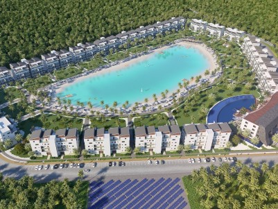 apartamentos - Apartamentos en venta en Punta Cana frente a la playa artificial.