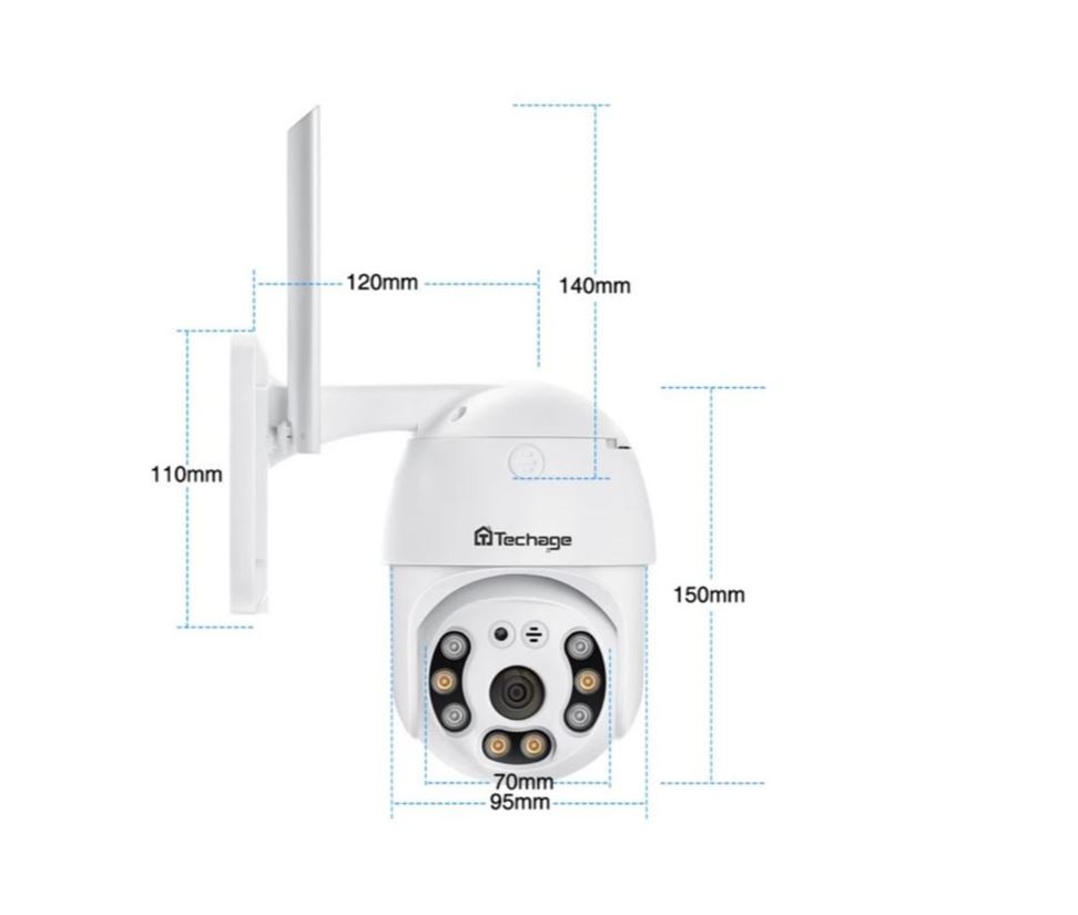 camaras y audio - Cámara wifi de exterior PTZ YOOSEE, gira 360 grados soporta sol y agua 5