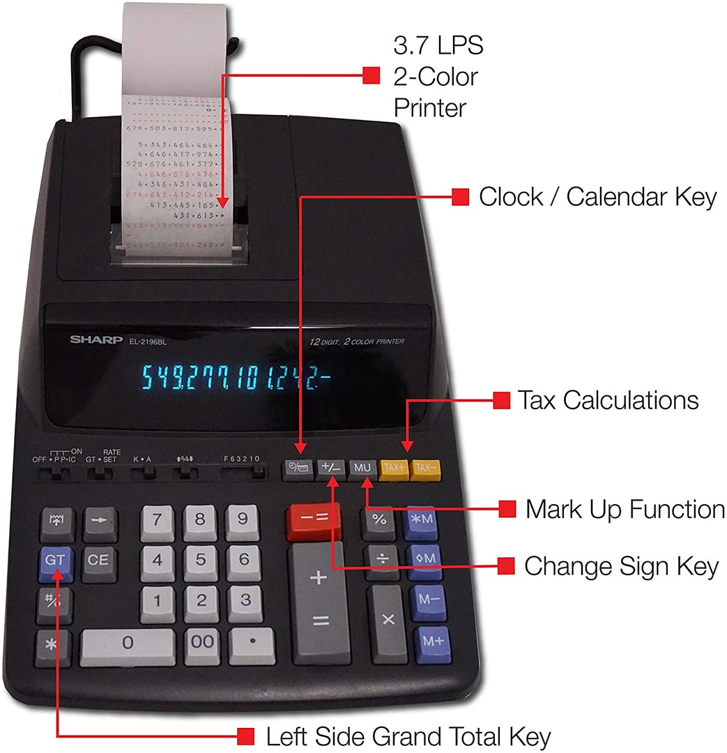 impresoras y scanners - CALCULADORA SHARP 12 DIGITOS CON PAPEL ,PROFESIONAL 0
