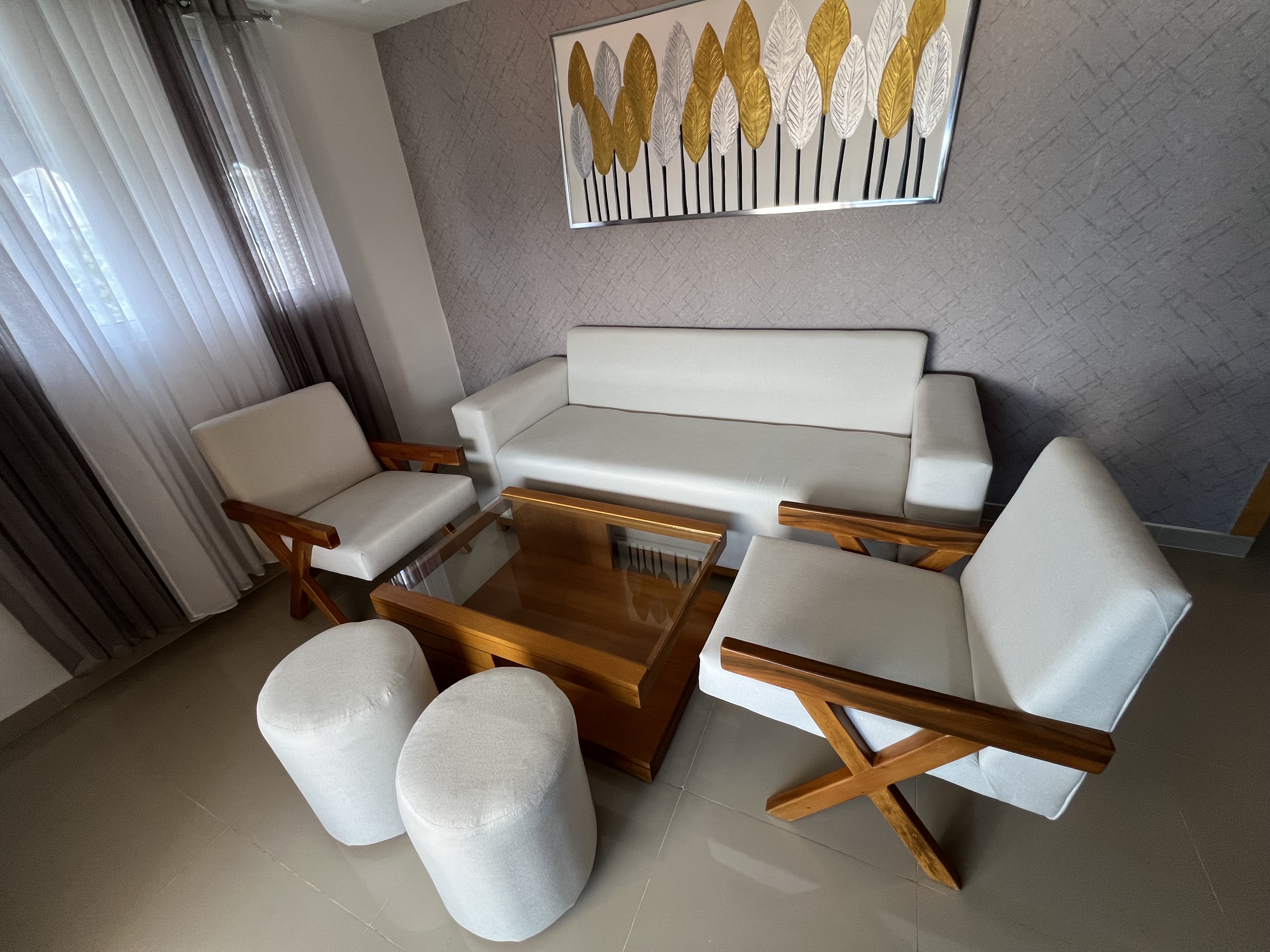 muebles y colchones - De oportunidad! Juego de muebles blanco en caoba 4