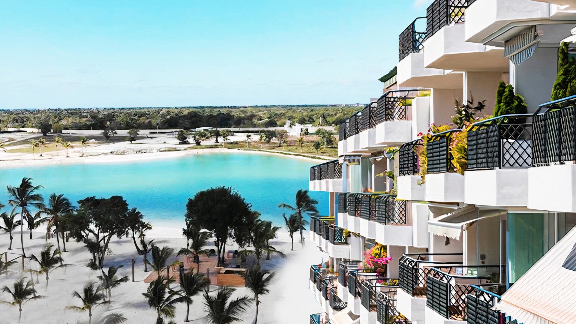 apartamentos - Venta de apartamentos de lujo en vista cana con vista a la playa 