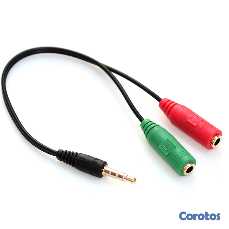 otros electronicos - CABLE ADAPTADOR DIVISOR DE AUDIO + MICROFONO 10662 1