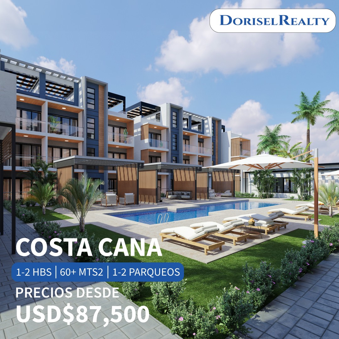 apartamentos - VENTA DE APARTAMENTOS EN PROYECTO UBICADO EN COSTA CANA