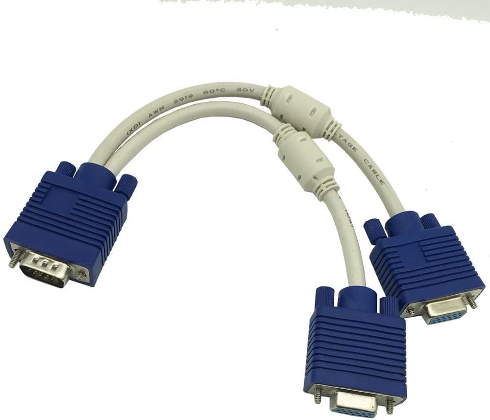 computadoras y laptops - Splitter vga proyecta videos a dos monitores en alta calidad 2