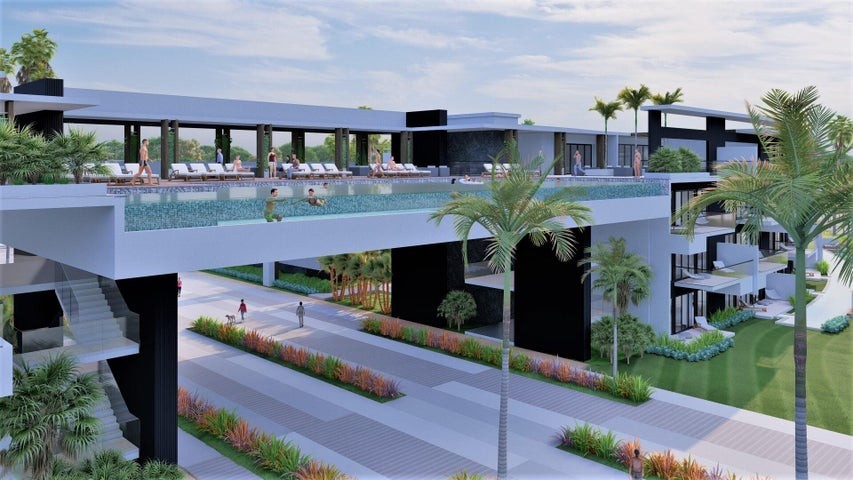 apartamentos - Proyecto en venta Punta Cana #22-4091 un dormitorio, áreas sociales, línea blanc 3