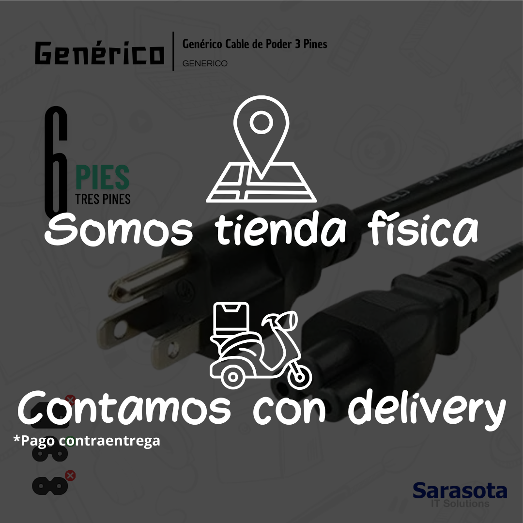 accesorios para electronica - Cable de fuente de 6 pies, 3 pines 1