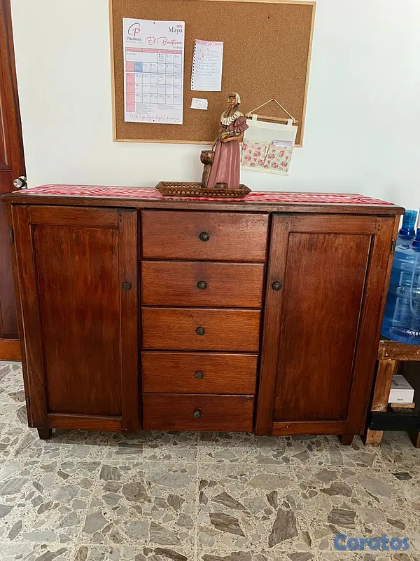 muebles y colchones - Mueble con gabinetes de madera de cedro para comed 2