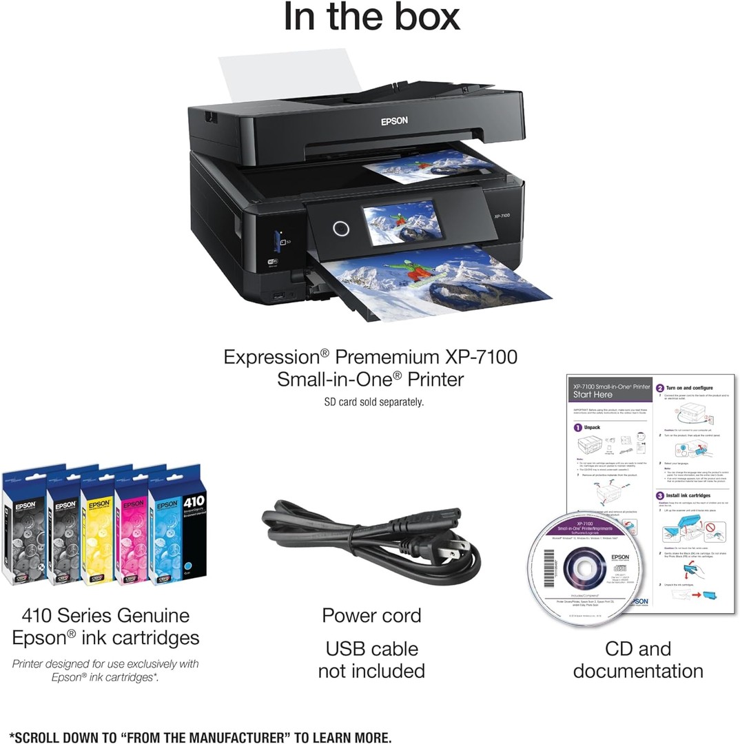 impresoras y scanners - Impresora Epson XP-7100 Expression de fotografía a color Premium Wireeles, usb 0