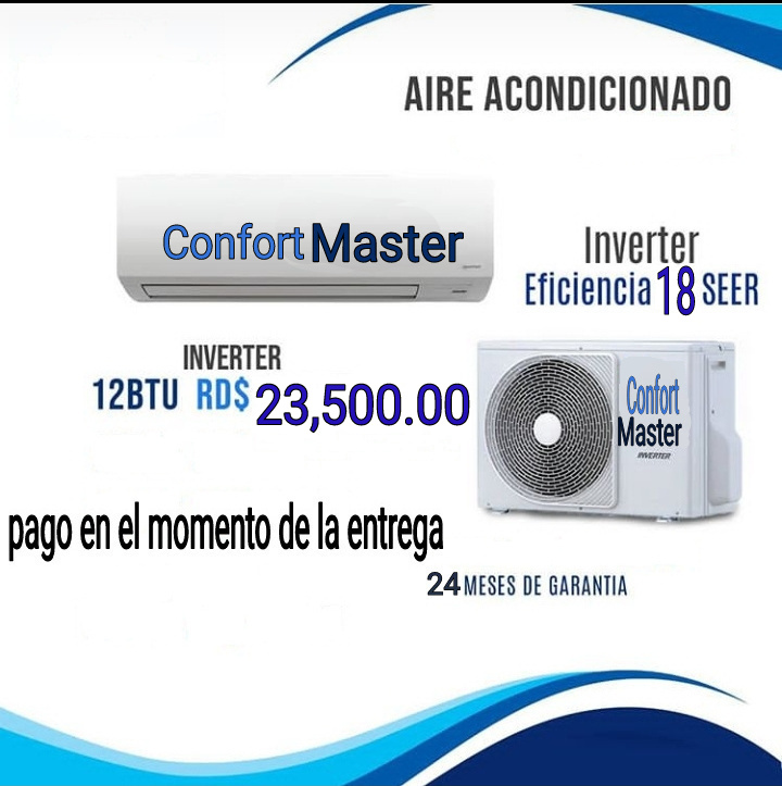 aires acondicionados y abanicos - Aire acondicionado ConfortMaster INVERTER 12 kbtu Eficiencia18