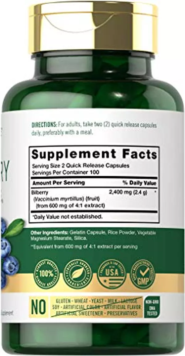 Salud y Equipamiento Médico - Carlyle Bilberry Extract 1200 Mg 200 Capsulas 2