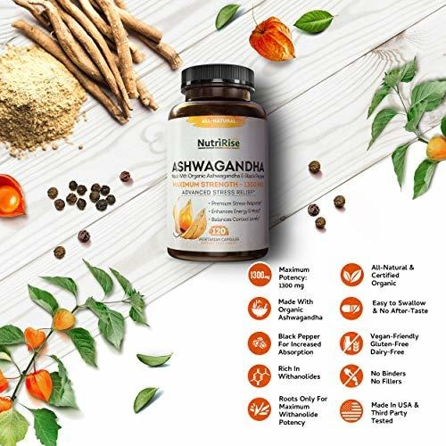 Salud y Equipamiento Médico - Ashwagandha 1300 Mg Hecho Con Polvo De Raiz De Ashwagandha 4