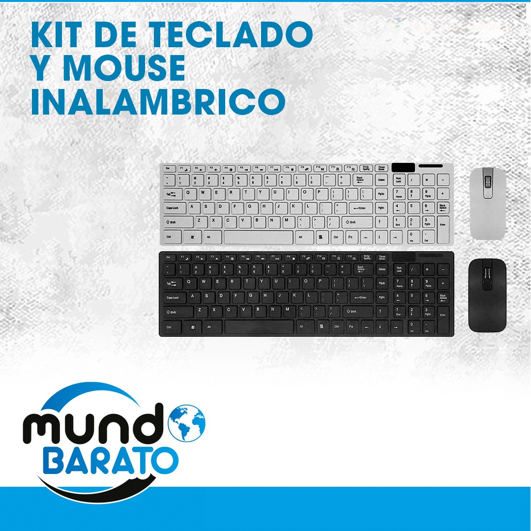 accesorios para electronica - Kit Teclado Y Mouse Inalambrico Super Liviano LIGERO SIN CABLE bluetooth 0