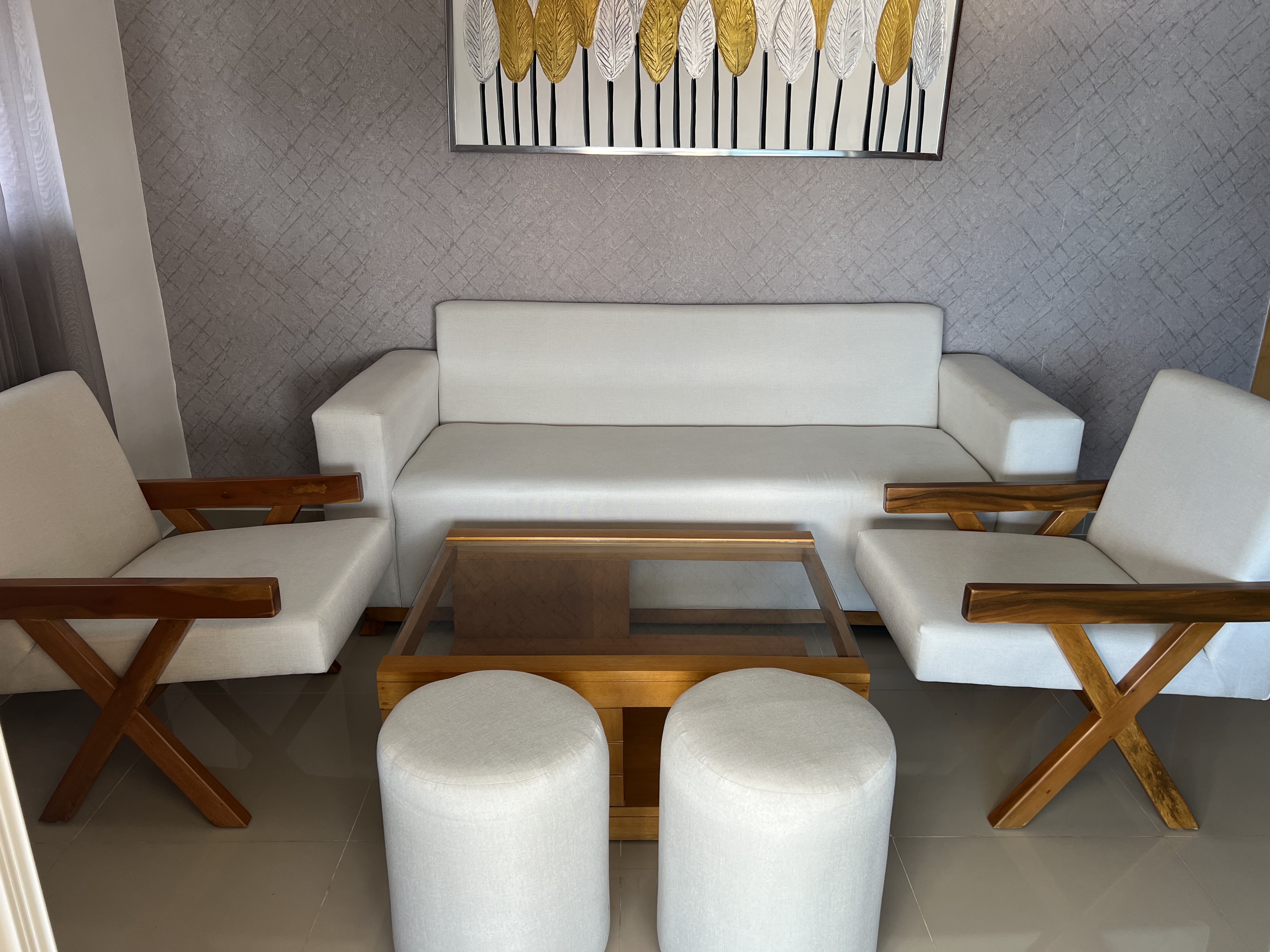 muebles y colchones - De oportunidad! Juego de muebles blanco en caoba 5