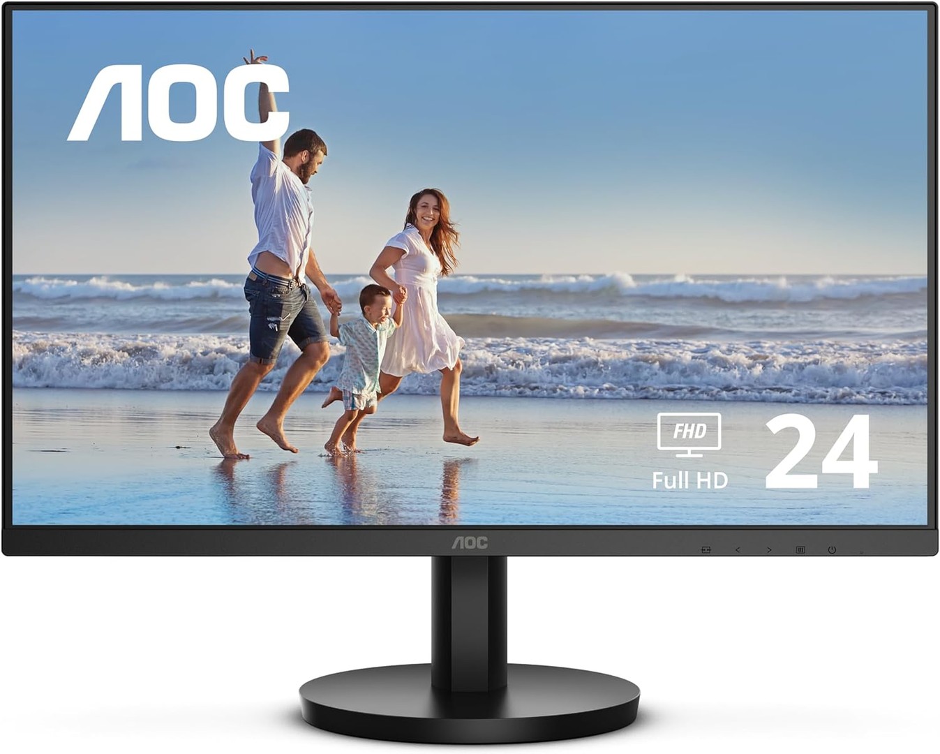 computadoras y laptops - MONITOR AOC 24" (23.8”) FHD 1920X 1080, VESA, 4MS HDMI 75HZ, VGA 60HZ, 250 CD/M² 1
