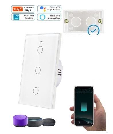 camaras y audio - Interruptor Inteligente Wifi 3 Tac Para Alexa, Google Home