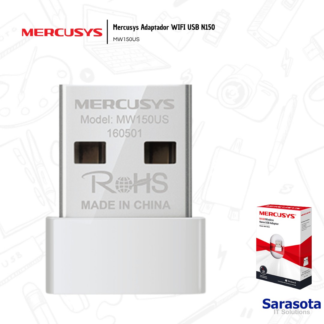 accesorios para electronica - Mercusys Adaptador WIFI USB N150  2