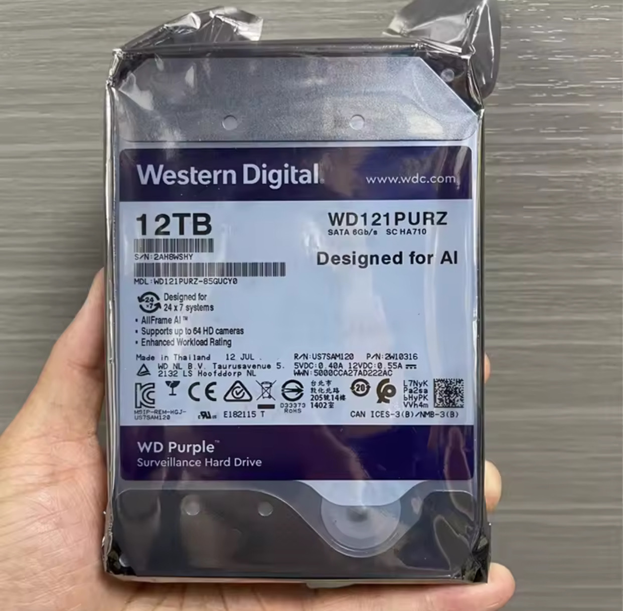 computadoras y laptops - WD Purpura Disco duros 10TB 12TB  3