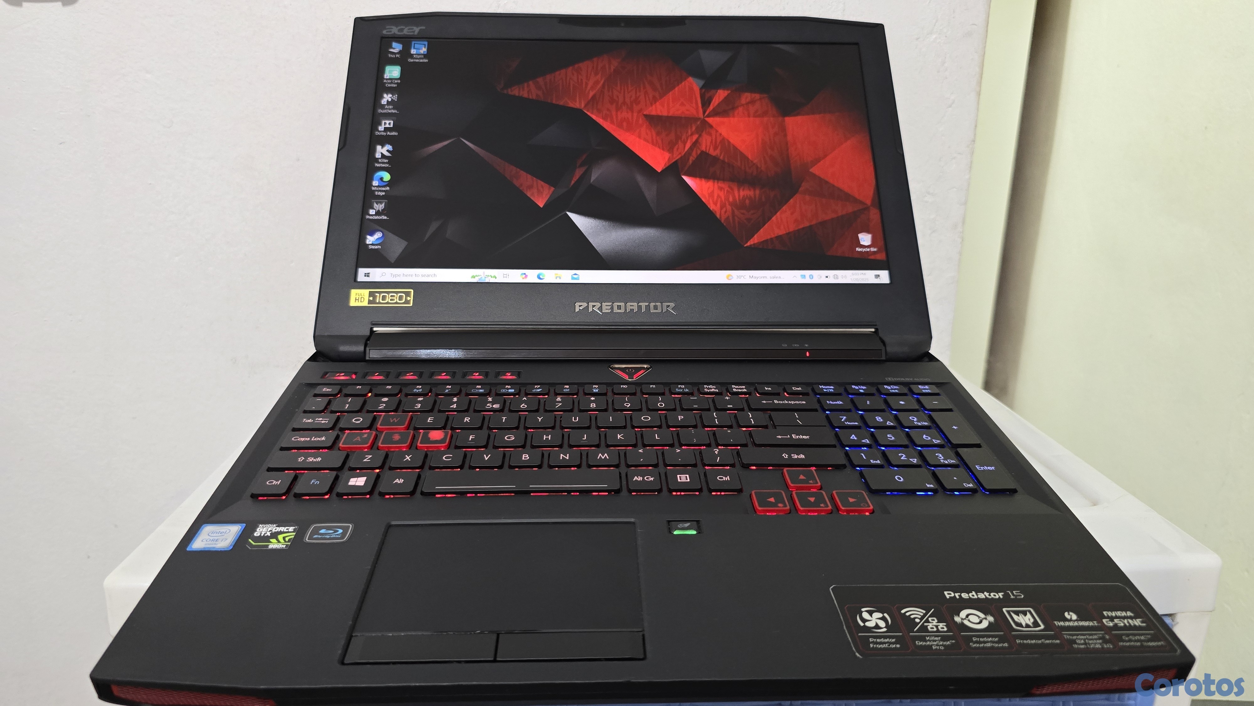 computadoras y laptops - acer Predator Gamer 17 Pulg Core i7 Ram 16gb ddr4 Disco 1tb Nvidea Gtx 980m 12gb 1