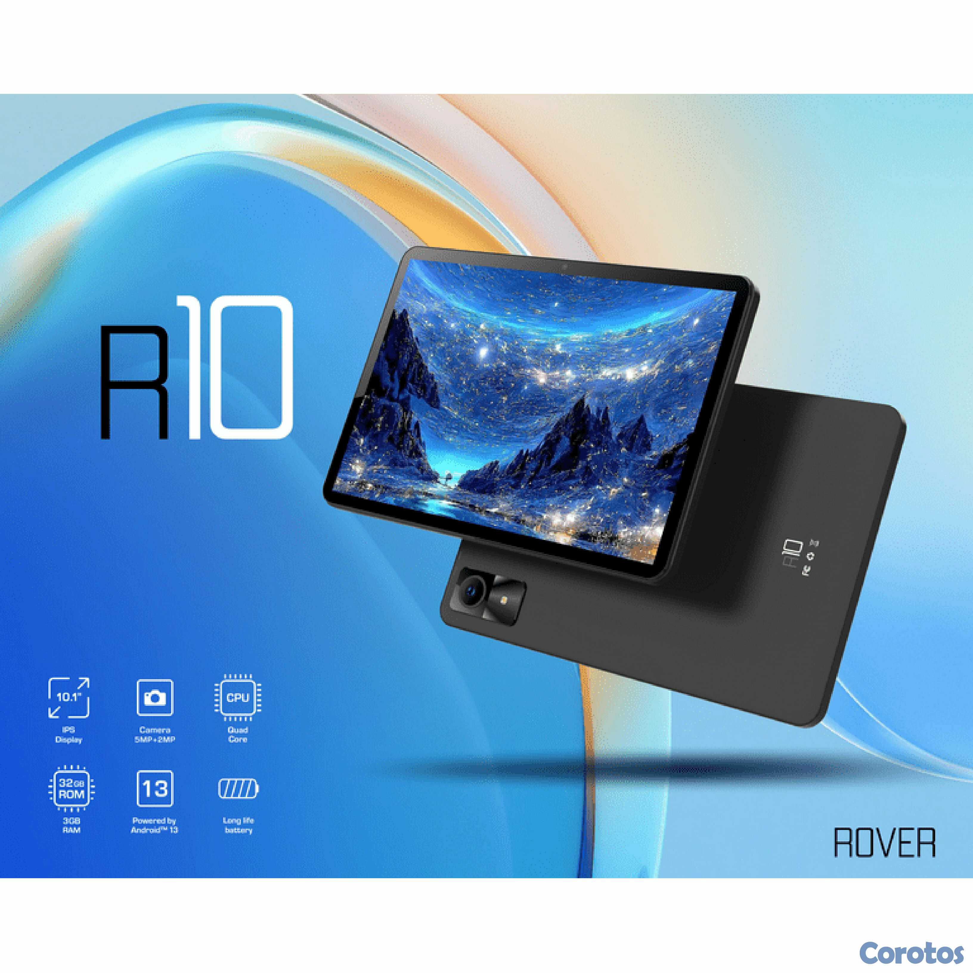 celulares y tabletas - Tablet Rover 10, coje chip, trae cover. 2