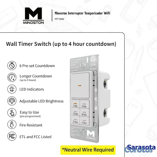 accesorios para electronica - Genérico Interruptor Timer Wifi 3