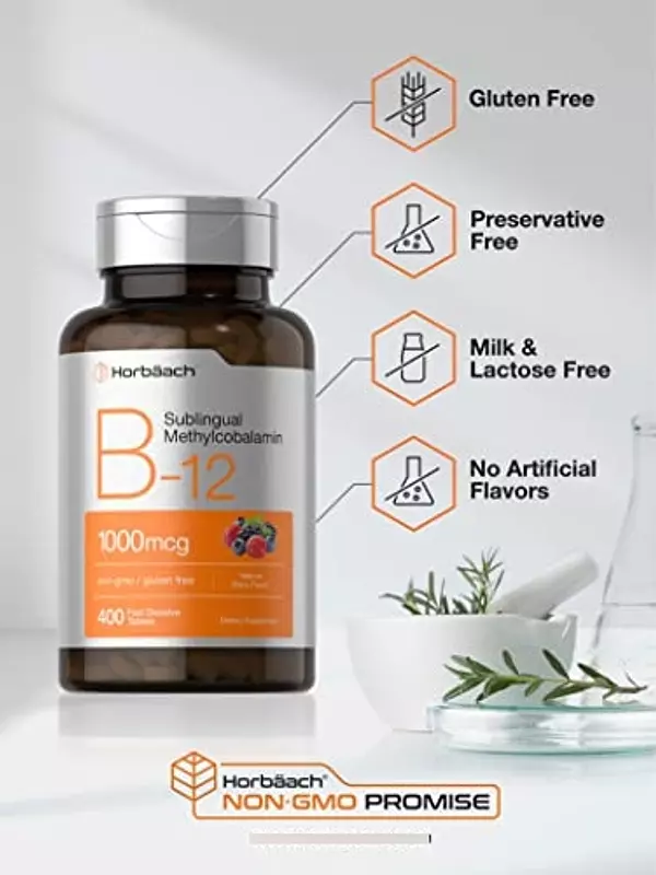 Salud y Equipamiento Médico - Vitamina B12 1000 Mcg Sublingual Metilcobalamina 400 Tab 4