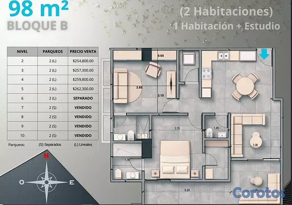 apartamentos - En Venta Apartamentos en Ranacimiento de 1 y 2 habitaciones 4