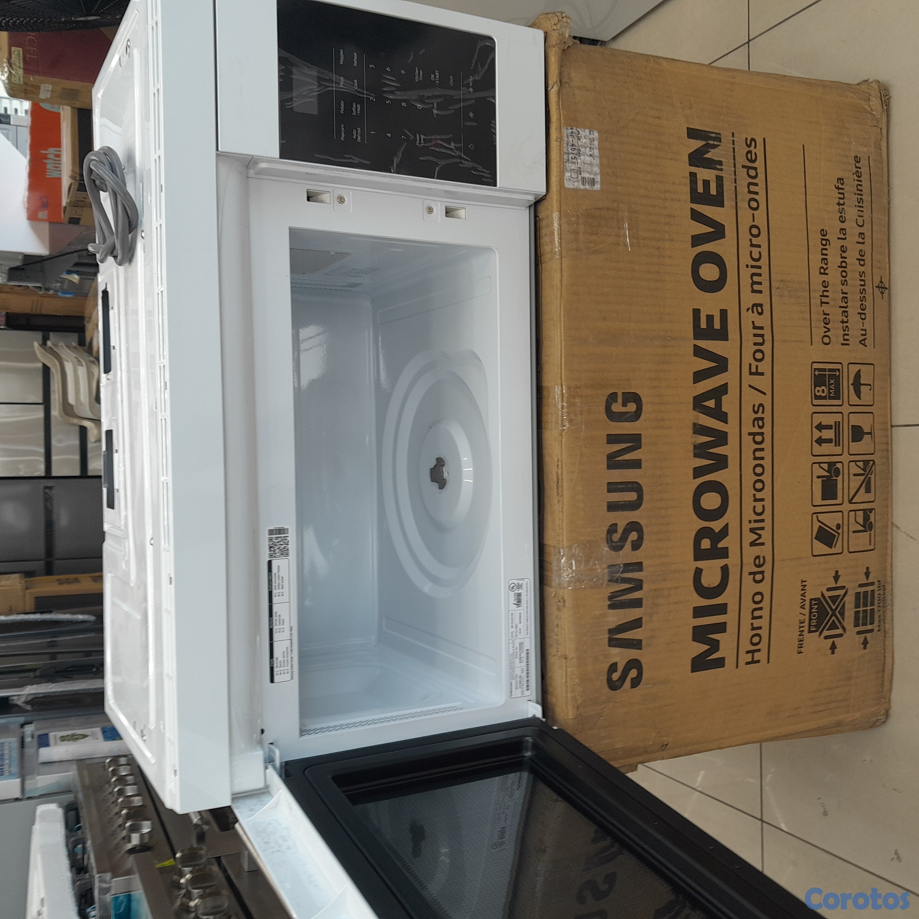 electrodomesticos - Microondas extractor de 30 pulgadas con panel tactilde color blanco 3