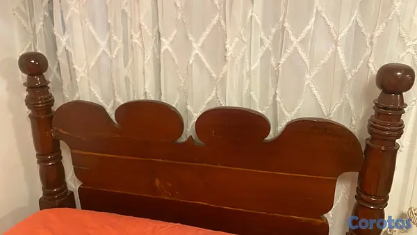 muebles y colchones - Cama de Caoba con su colchón  4