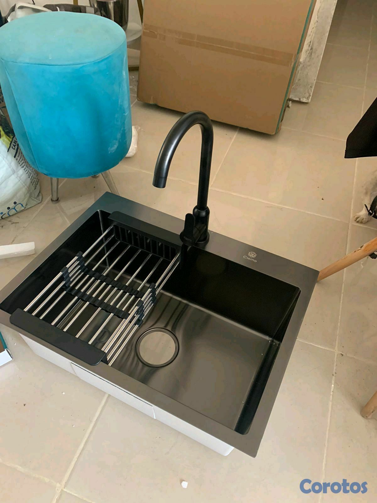 cocina - fregadero en acero inoxidable 