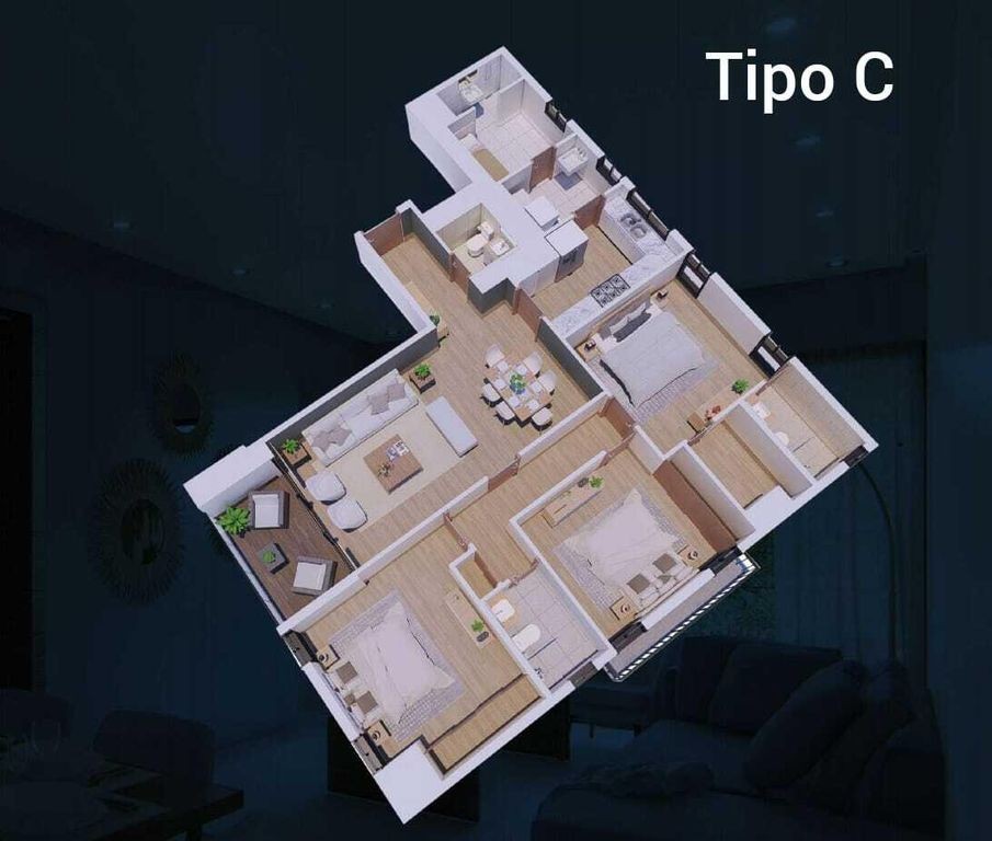 apartamentos - Apartamento en venta #22-3905 en Naco 3 hab, 3,5 baños, balcón, piscina, Gym. 7