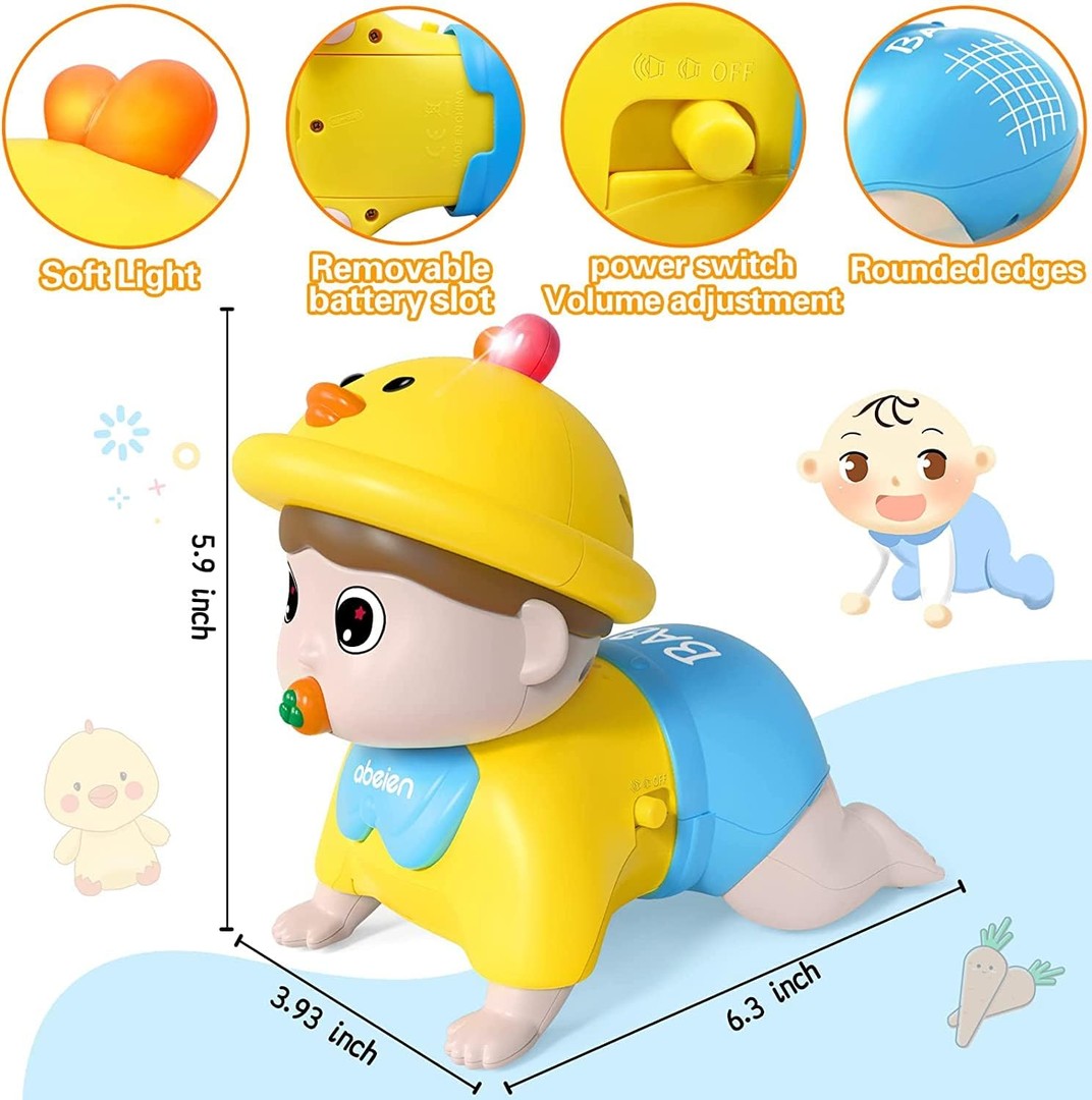 juguetes - Bebe gateador electronico, ideal para bebes en etapa de gateo. juguete