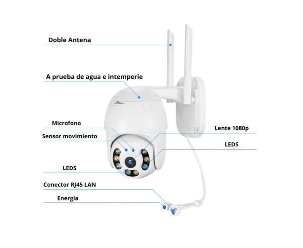 camaras y audio - Cámara wifi de exterior PTZ YOOSEE, gira 360 grados soporta sol y agua 5