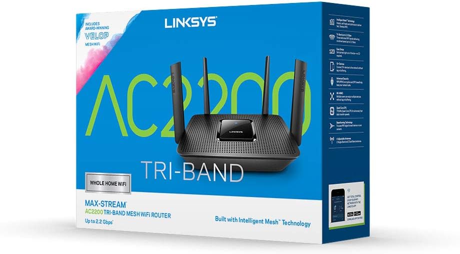 consolas y videojuegos - Linksys - AC2200 Tri-Band Mesh WiFi 5 Router  5