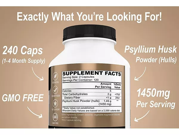 Salud y Equipamiento Médico - Psyllium 240 Cap Dr. Bo. 2