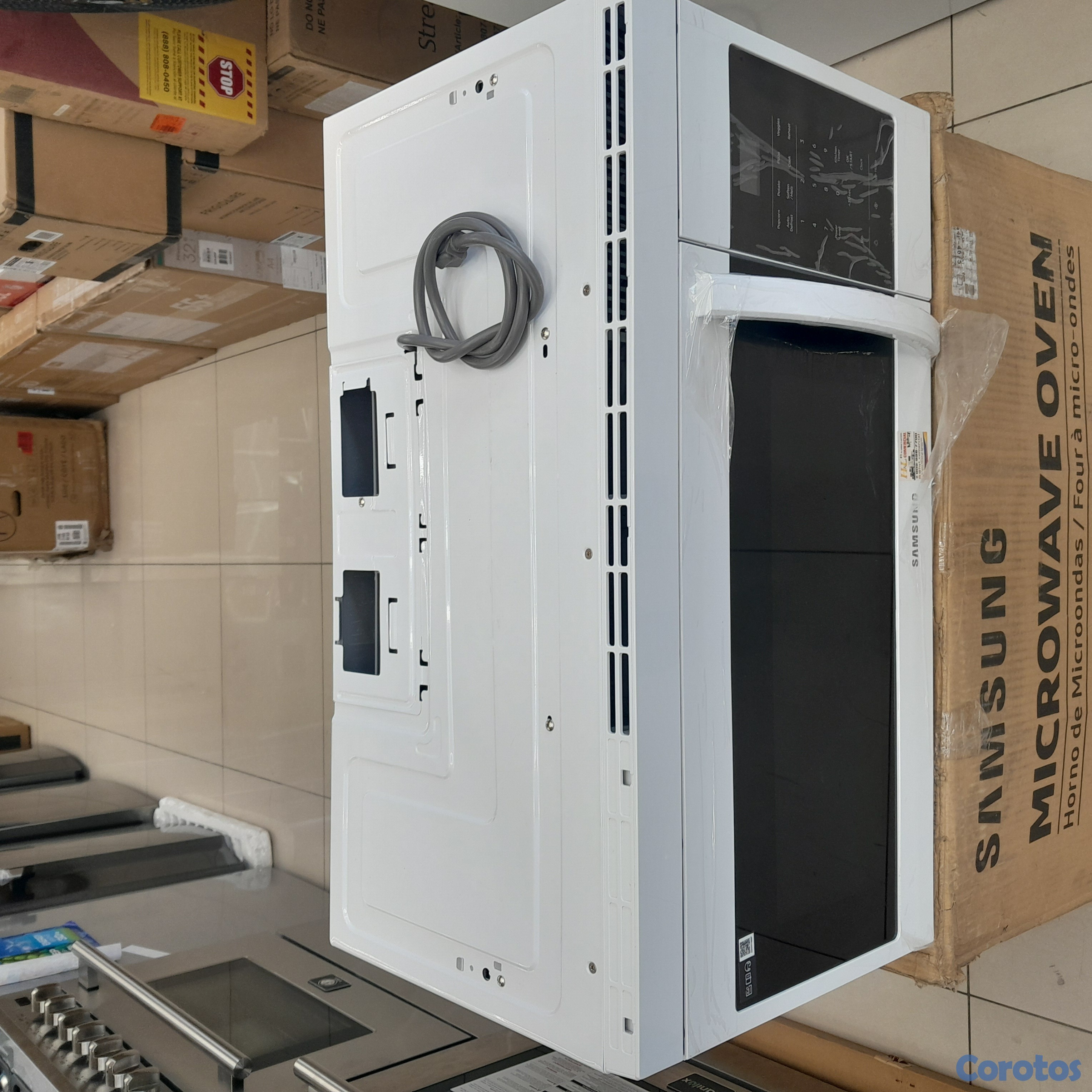 electrodomesticos - Microondas extractor de 30 pulgadas con panel tactilde color blanco 4