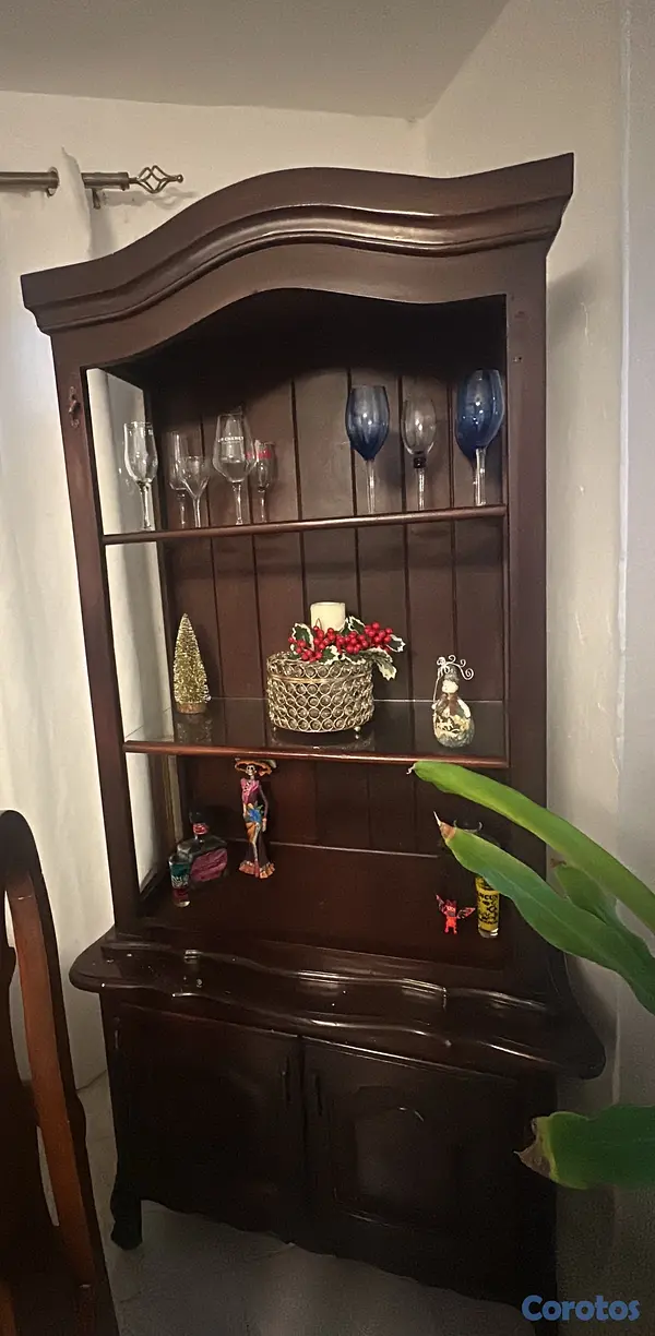 decoración y accesorios - vitrina de caoba 2